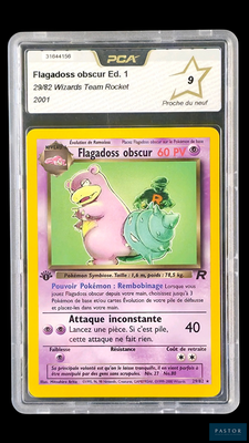 un gros plan d'une carte à collectionner Pokémon dans un étui en plastique