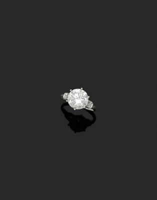 a diamond single - stone ring, by van cleef