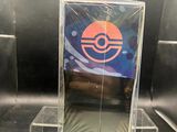 clear acrylic display case with a logo on it