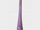 a purple vase that is sitting on a white surface