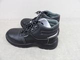 boys black leather work boots with zippers and laces