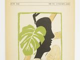 the cover of a magazine with an image of a woman holding a plant