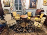 a living room with a lot of furniture in it