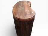 an image of a wooden table with a wooden top on a white background