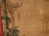 painting on the wall of a room with a bird on it