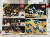 two sets of legos are sitting on a marble surface