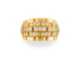 une bague en or jaune 18 carats sertie de diamants