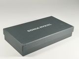 the box is black and has a white logo on it