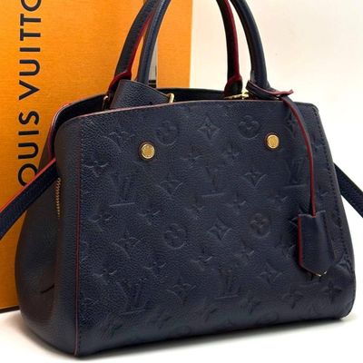 authentic louis vuitton handbag with box and strap