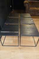 LOT : 6 tables basses à piètement métallique (1 tablette fen… (photo 2)