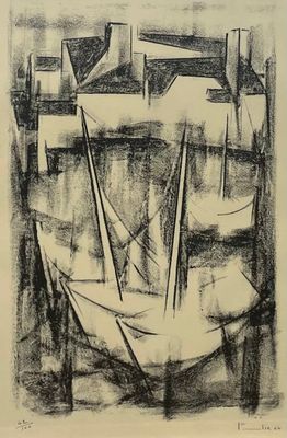 Fernand ELIE (1906-1992) Bretagne Lithographie Signée en bas…