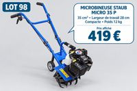 STAUB. Micro bineuse 35 P, 35 cc, largeur de travail 28 cm