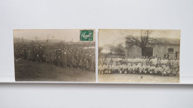 Guéret : Lot de 2 cartes-photo : Caserne + Champ de Tir de Pommei...