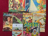 un grand nombre de bandes dessinées sur la table