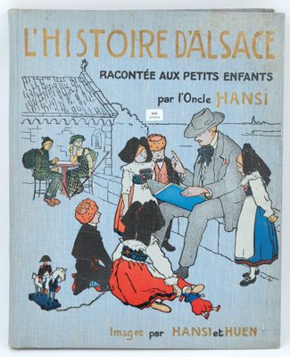 an old book with a picture of a man sitting on a bench