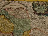 an old map of the country of savoen in the middle of the 17th century