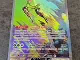 a close up of a pokemon card on a table