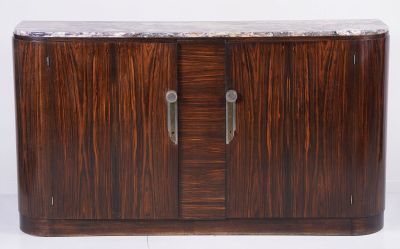 Enfilade d'époque Art Deco, en placage d'ébène de Macassar, … - Photo 1