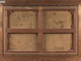 a picture of an old wooden window with a window pane