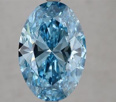 DIAMANT TAILLÉ EN LABORATOIRE 5,01 CARATS COULEUR BLEU VIF P… - Photo 1