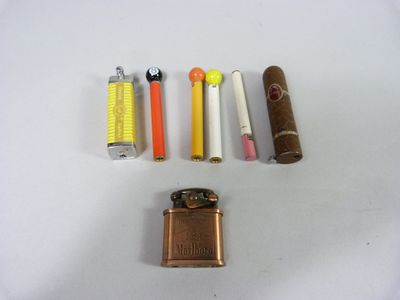 un briquet, un briquet, un briquet, et encore un briquet, les uns à côté des autres