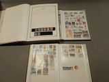 a lot of stamps on the pages of a book