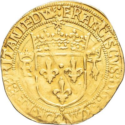 an image of a gold coin with a crown on it