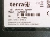 a close up of a label on a computer keyboard
