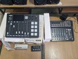 many different types of audio equipment on the table