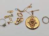 a collection of jewellery including rings, rings and a pendant
