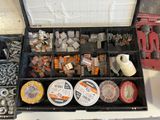 a tool box filled with assorted tools on a table