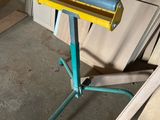 a picture of a table with a roll of paper on it