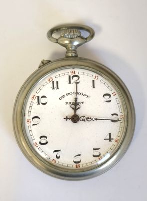 Montre de gousset chrome chiffres arabes ROSSKOP Metal