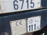 a close up of a number plate on the back of a truck