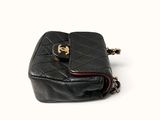 chanel black quilted lambskin small flap bag with gold hardware