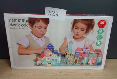 Blocs de construction en bois colorés avec des voitures - Bâ…