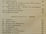 an old book with a list of items in french on it
