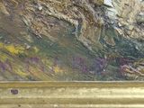 a picture of a painting of a bird in a gold frame
