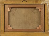 an image of a painting of a bird sitting on top of a wooden frame