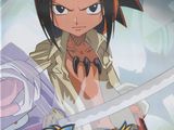 a dvd cover of a young woman holding a sword in front of her face