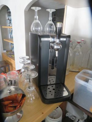 a coffee machine that is sitting on a table