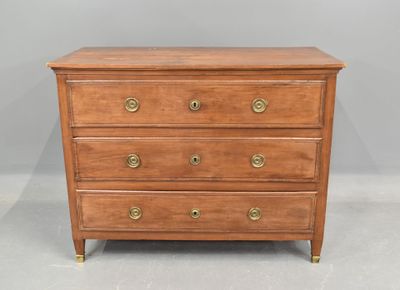a wooden chest of drawers with brass pulls and brass handles