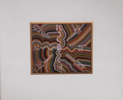 AUSTRALIE Peinture aborigène sur la technique des chemins en… - Photo 1