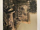 an image of a drawing of a cabin in the woods