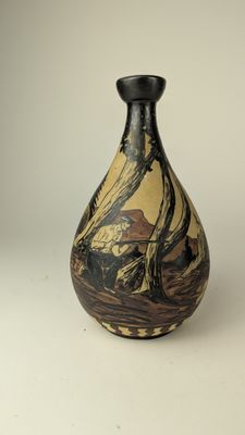 CIBOURE - Période VILOTTE VASE piriforme à petit col, en grè…