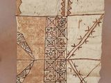 un gros plan sur un morceau de papier sur lequel figure un motif