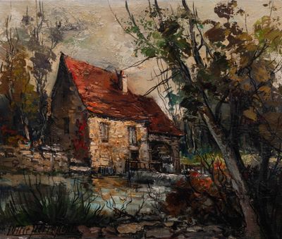 LOT DE TROIS TABLEAUX COMPRENANT : LUTECE PIERREPONT (XIX-XXe), « Mais - Photo 1