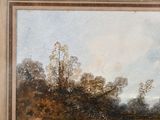 a picture of a painting of cows in a field