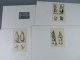 several different types of drawings are shown on a table