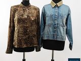deux vestes pour femme présentées sur un mannequin, sur fond blanc